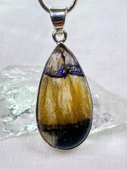 A Rare Blue John and Silver Pendant.