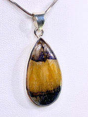 A Rare Blue John and Silver Pendant.