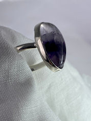 An Extremely Rare Blue John and Silver Ring