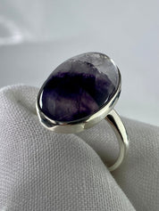 An Extremely Rare Blue John and Silver Ring