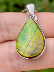 Ammolite Silver Pendant