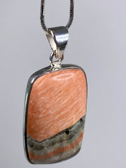 British Celestobarite and Silver Pendant