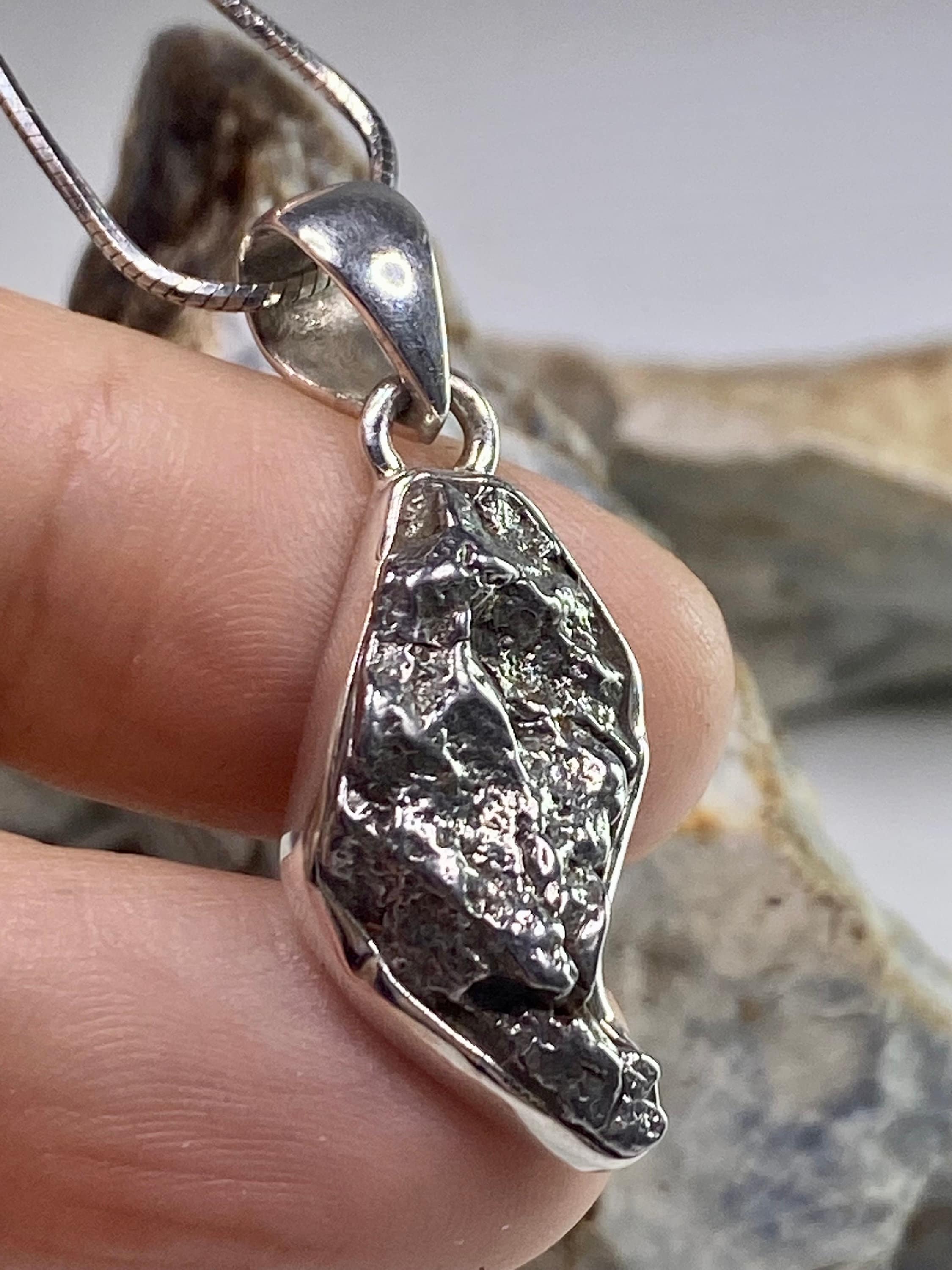 Meteorite Campo Del Cielo and Silver Pendant