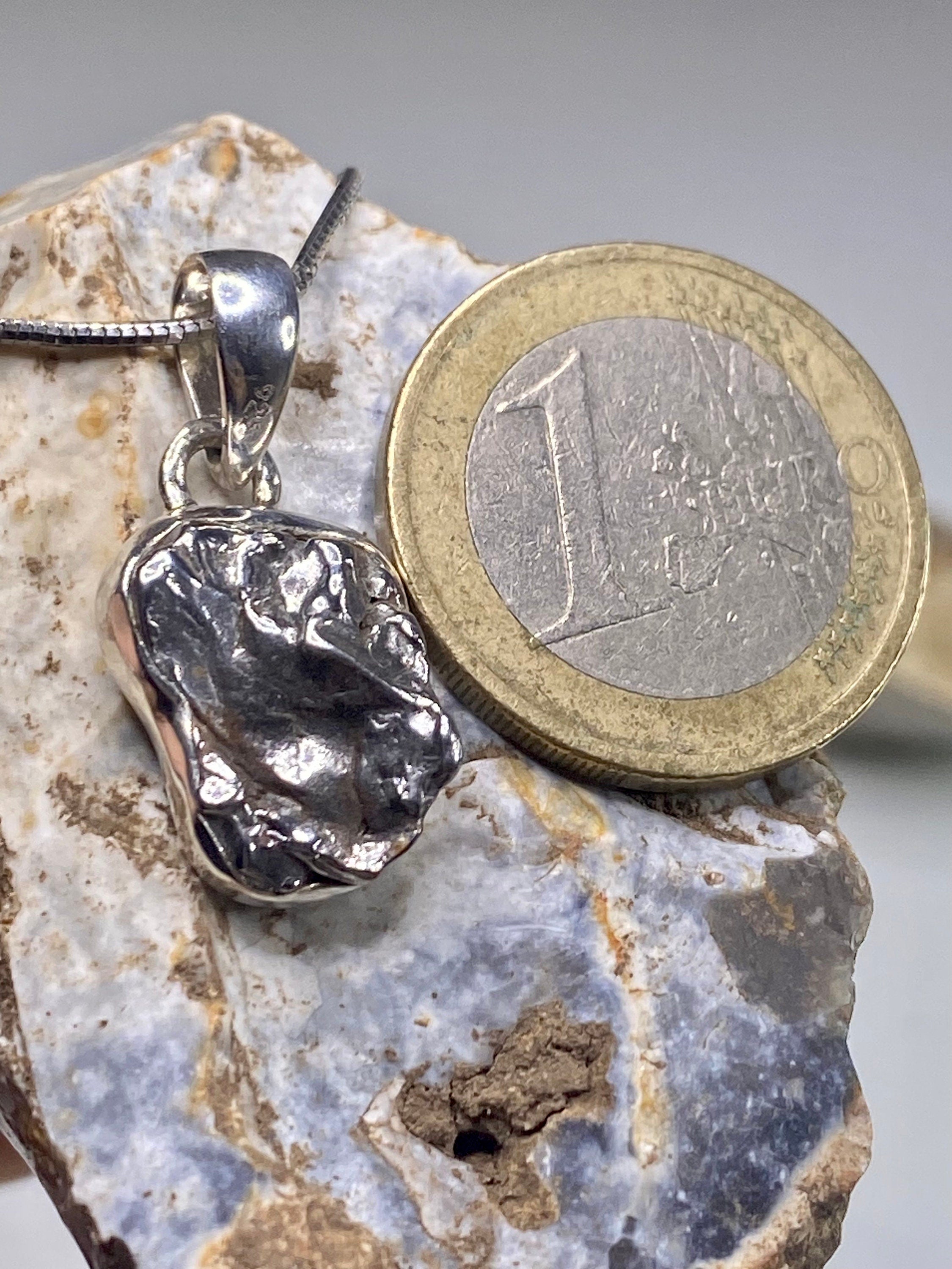 Meteorite Campo Del Cielo and Silver Pendant