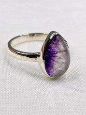 An Extremely Rare Blue John and Silver Ring