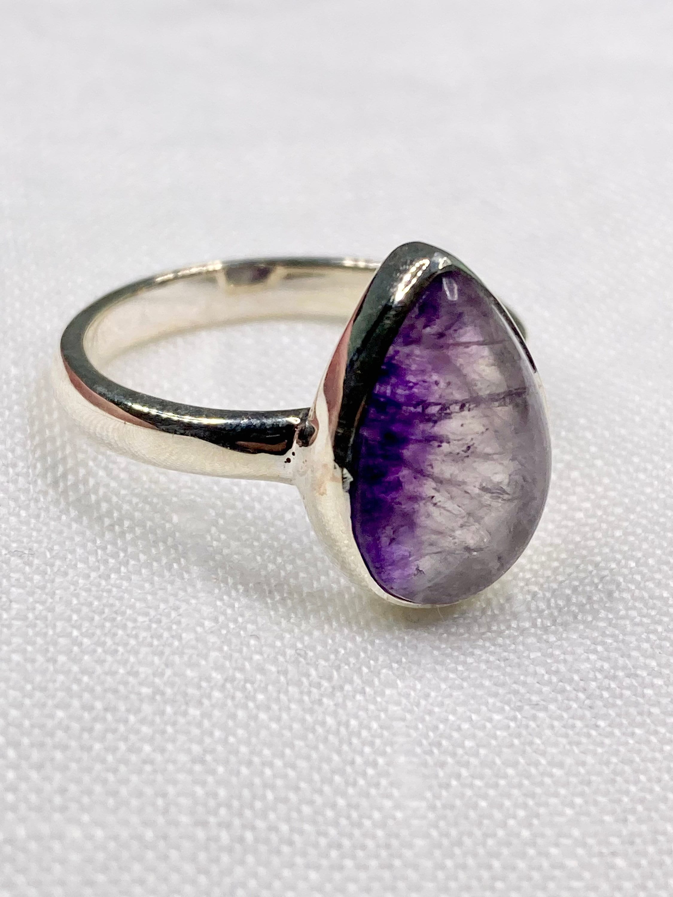 An Extremely Rare Blue John and Silver Ring