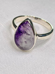 An Extremely Rare Blue John and Silver Ring