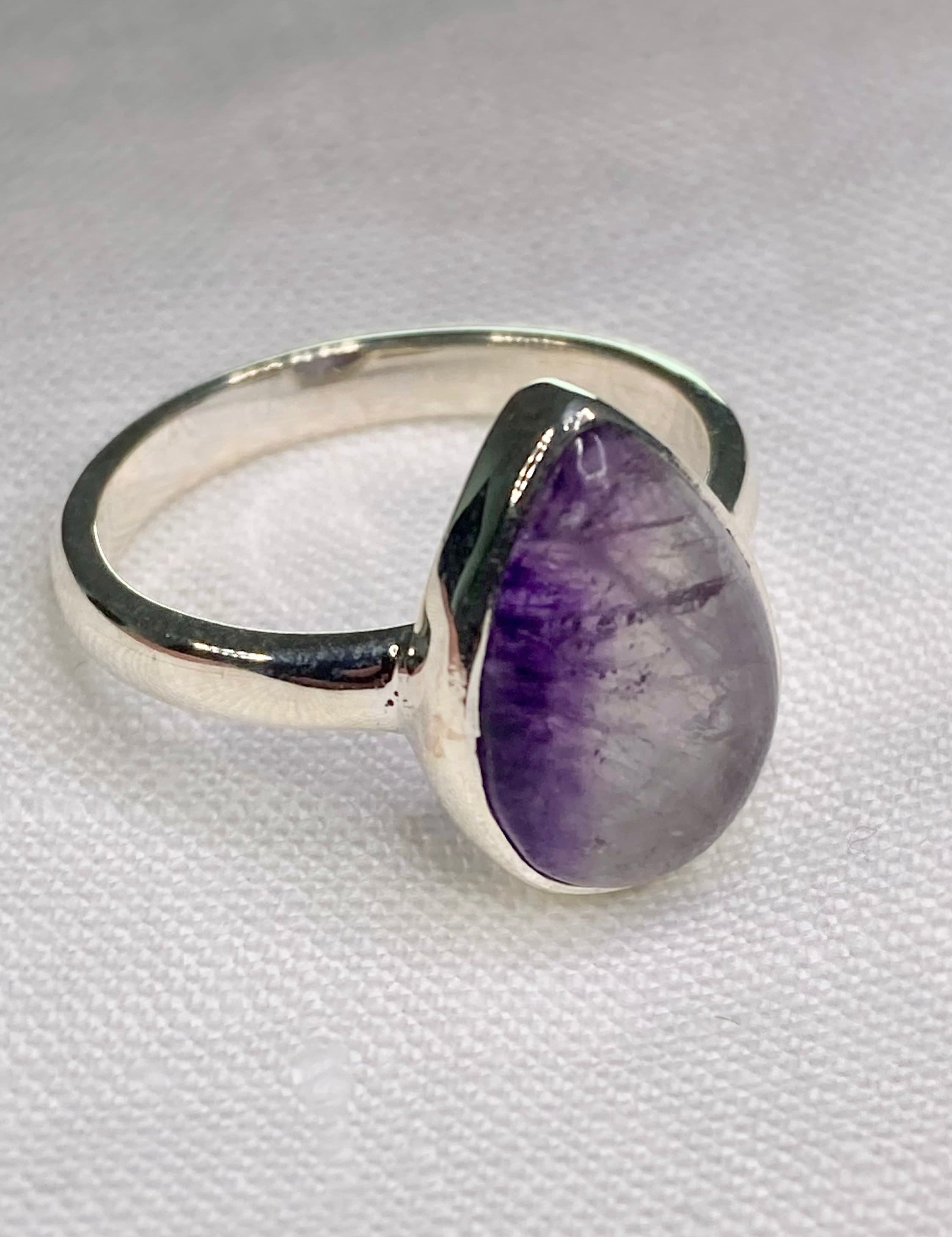 An Extremely Rare Blue John and Silver Ring