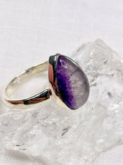 An Extremely Rare Blue John and Silver Ring