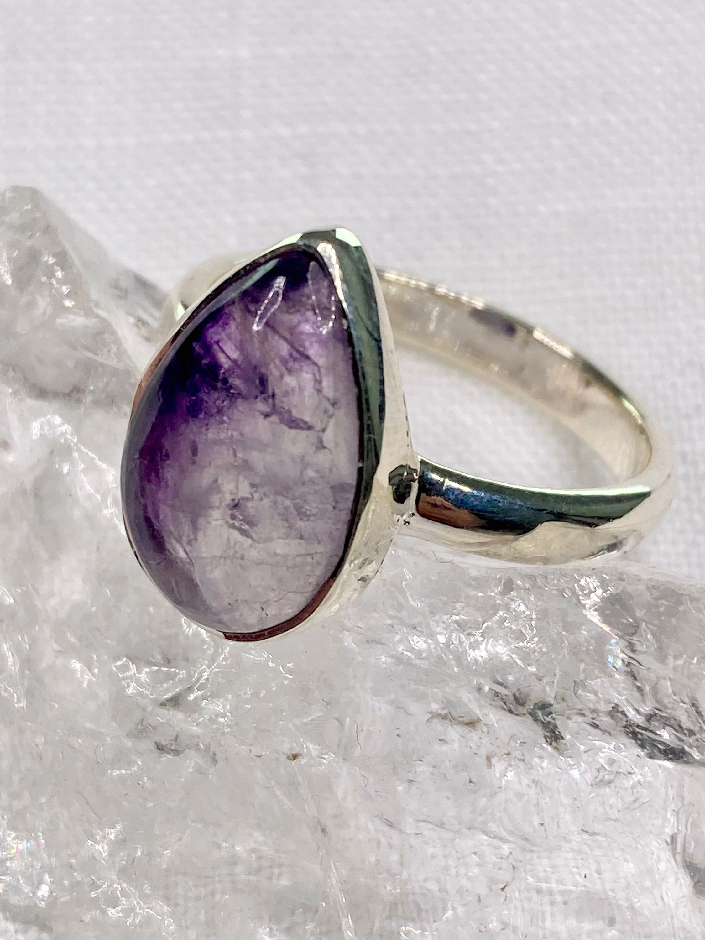 An Extremely Rare Blue John and Silver Ring