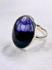 An Extremely Rare Blue John and Silver Ring