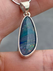 Australian Opal and Silver Pendant