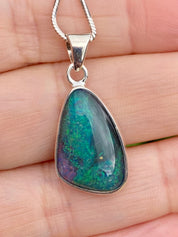 Australian Opal and Silver Pendant