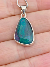 Australian Opal and Silver Pendant