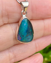 Australian Opal and Silver Pendant