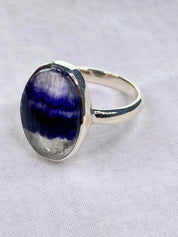 An Extremely Rare Blue John and Silver Ring