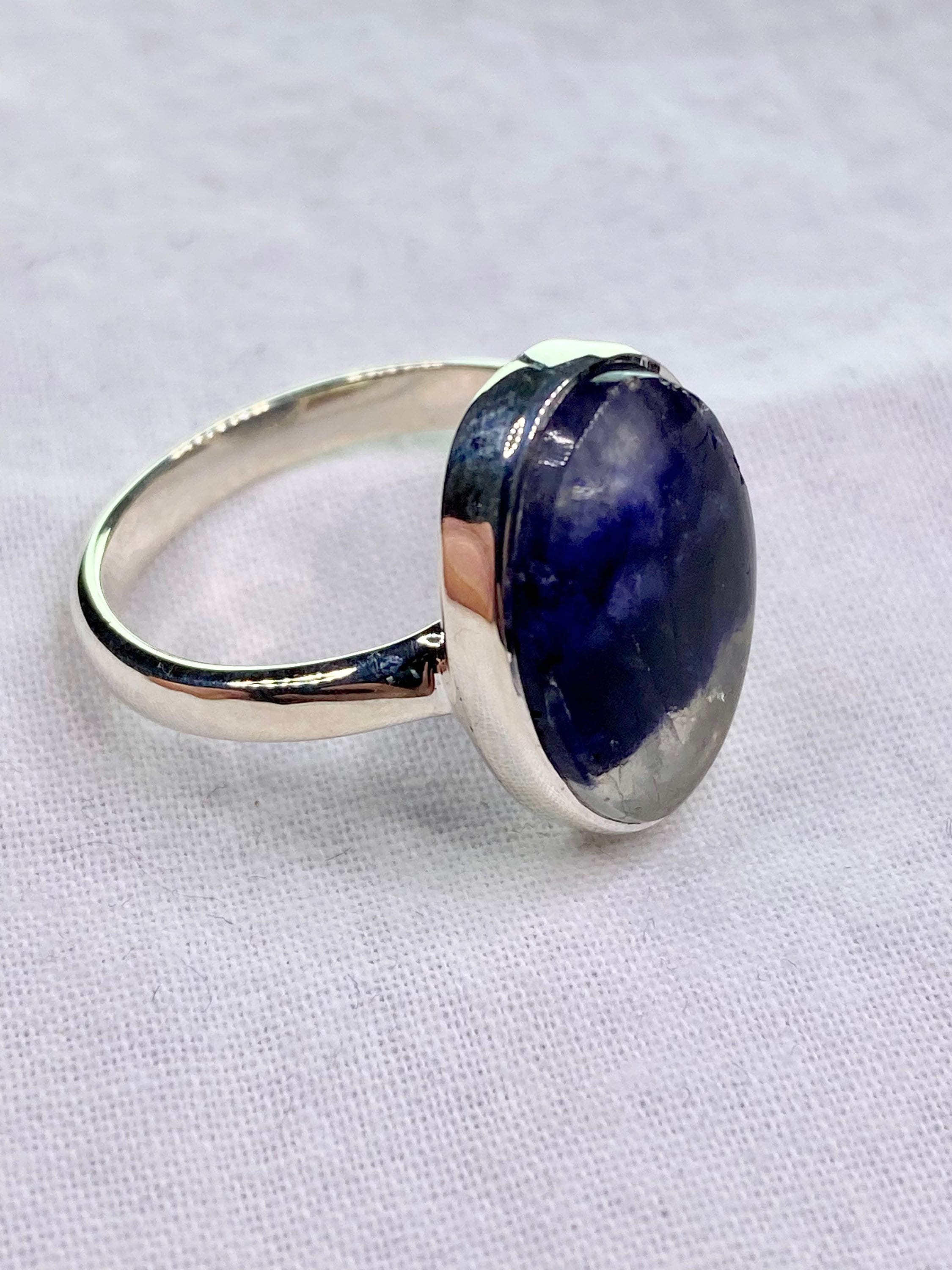 An Extremely Rare Blue John and Silver Ring