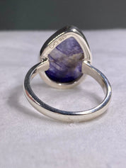 An Extremely Rare Blue John and Silver Ring