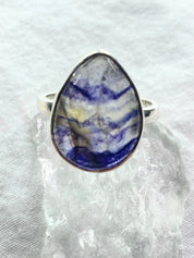 An Extremely Rare Blue John and Silver Ring