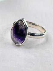 An Extremely Rare Blue John and Silver Ring