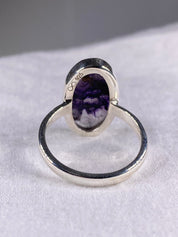 An Extremely Rare Blue John and Silver Ring