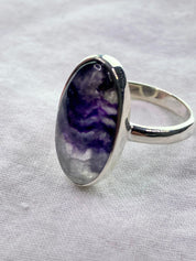 An Extremely Rare Blue John and Silver Ring