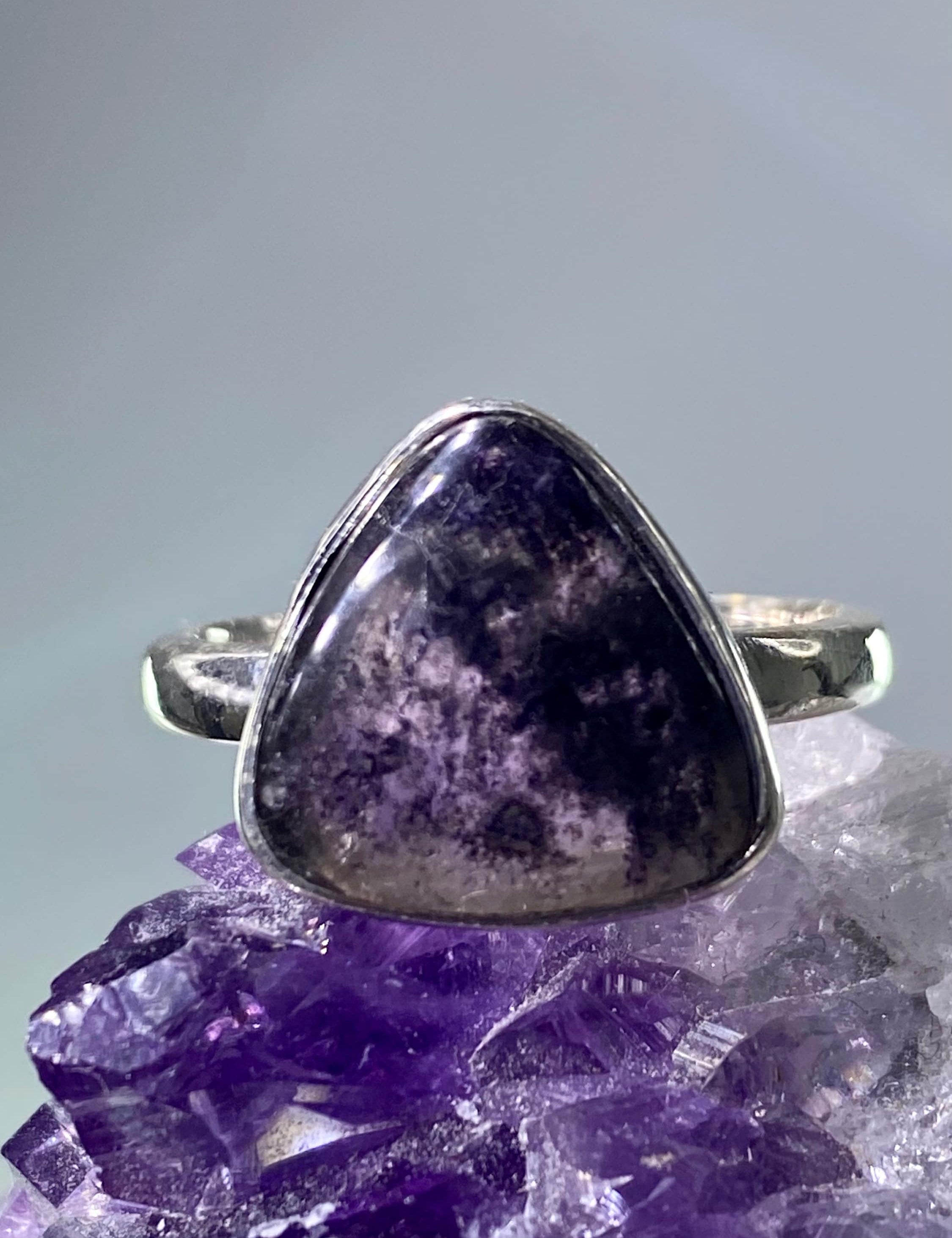 An Extremely Rare Blue John and Silver Ring