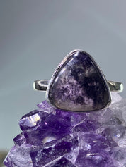 An Extremely Rare Blue John and Silver Ring