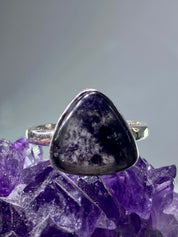 An Extremely Rare Blue John and Silver Ring