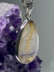 Blue John Silver Pendant