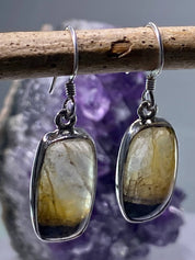 High Quality Blue John and Silver Drop Earrings