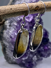 High Quality Blue John and Silver Drop Earrings