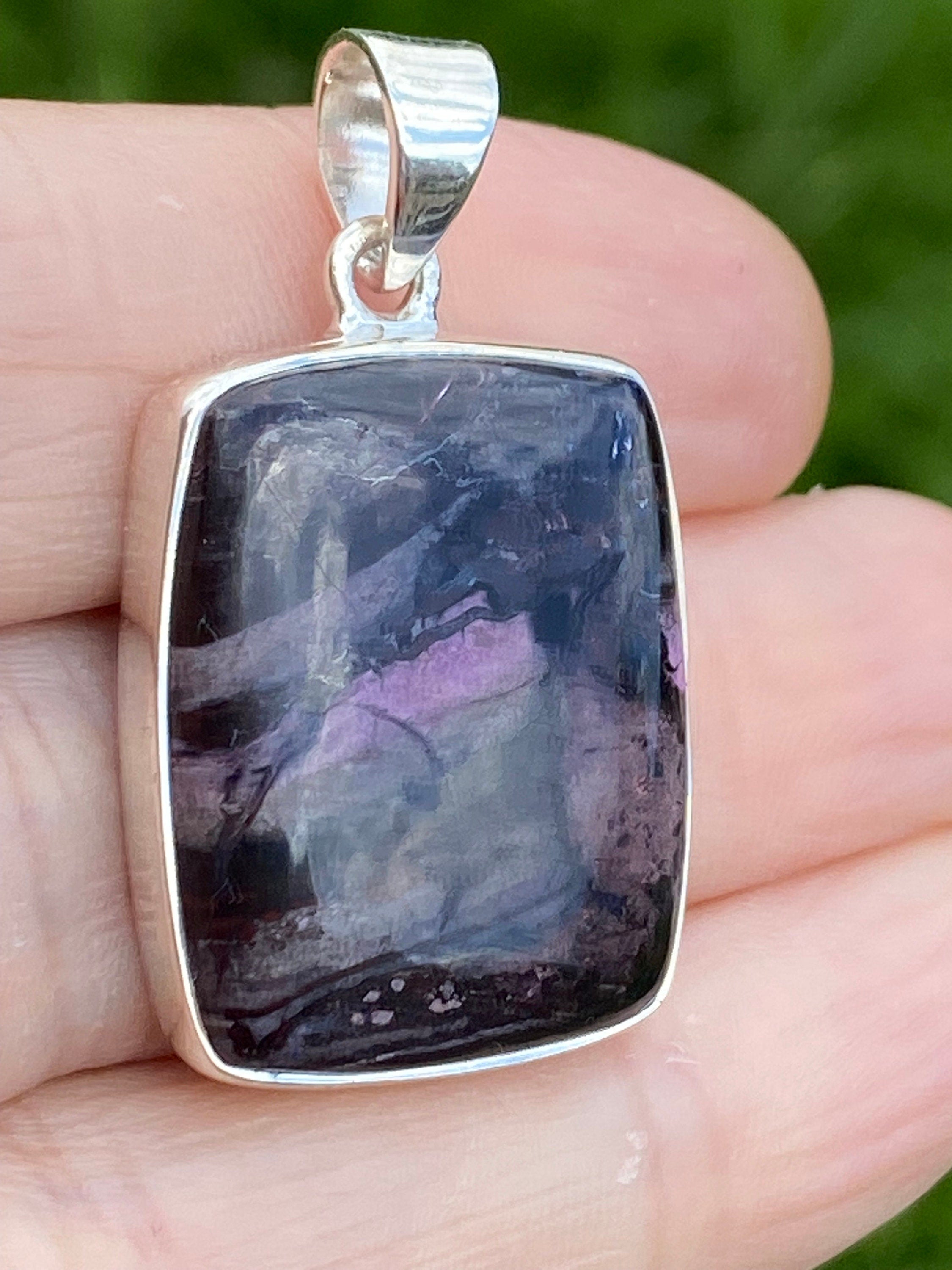 High Quality Sugilite and Silver Pendant.