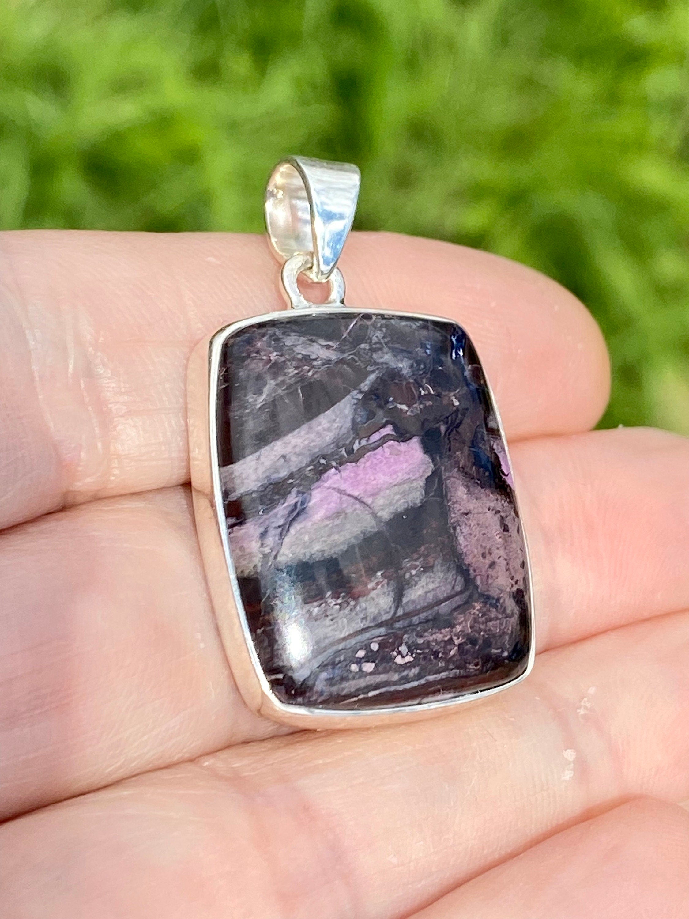 High Quality Sugilite and Silver Pendant.