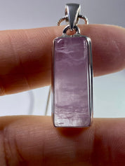 Natural Kunzite Silver pendant necklace