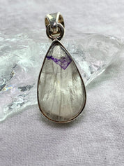 A Rare Blue John and Silver Pendant.