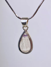 A Rare Blue John and Silver Pendant.