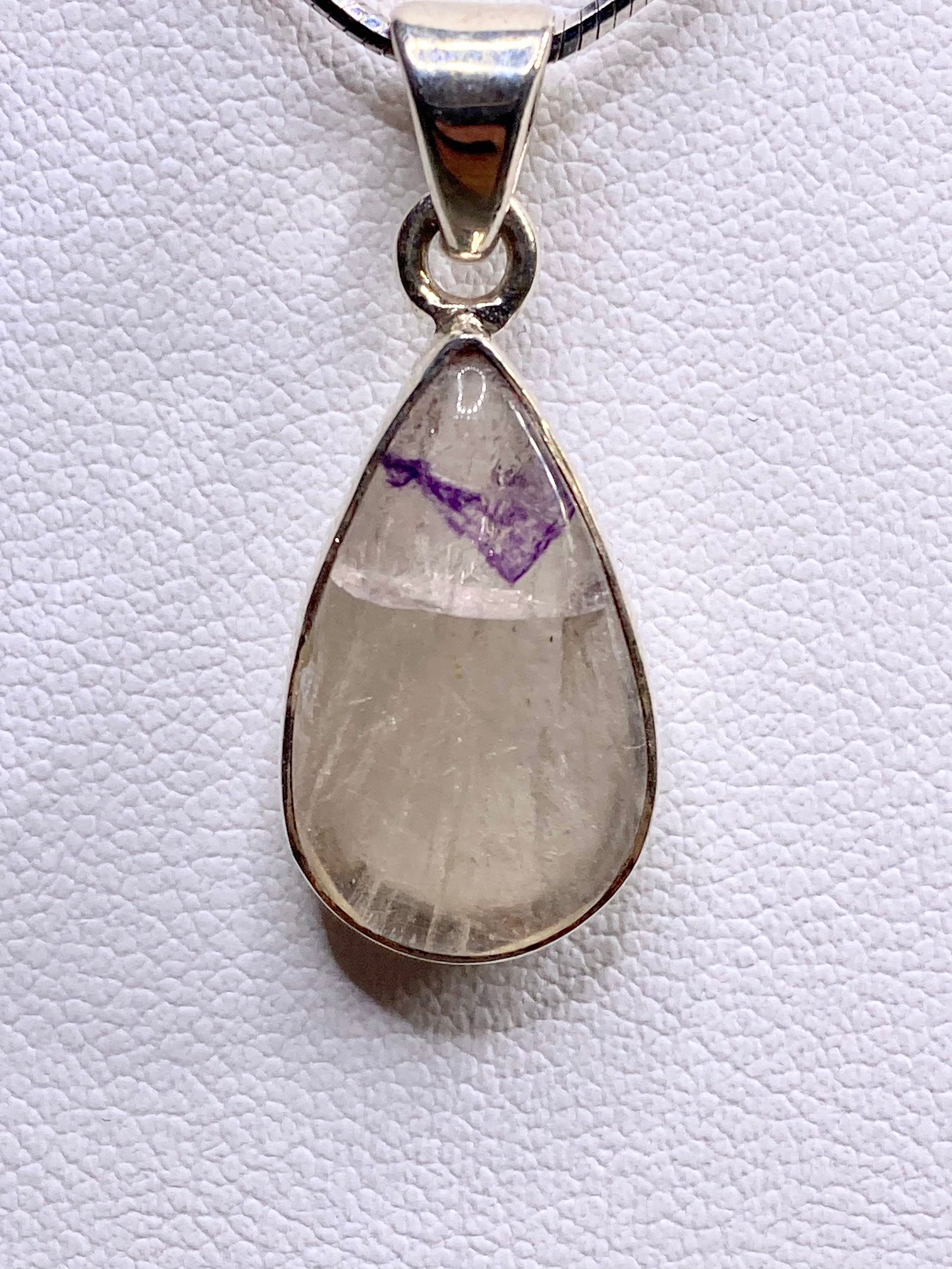 A Rare Blue John and Silver Pendant.