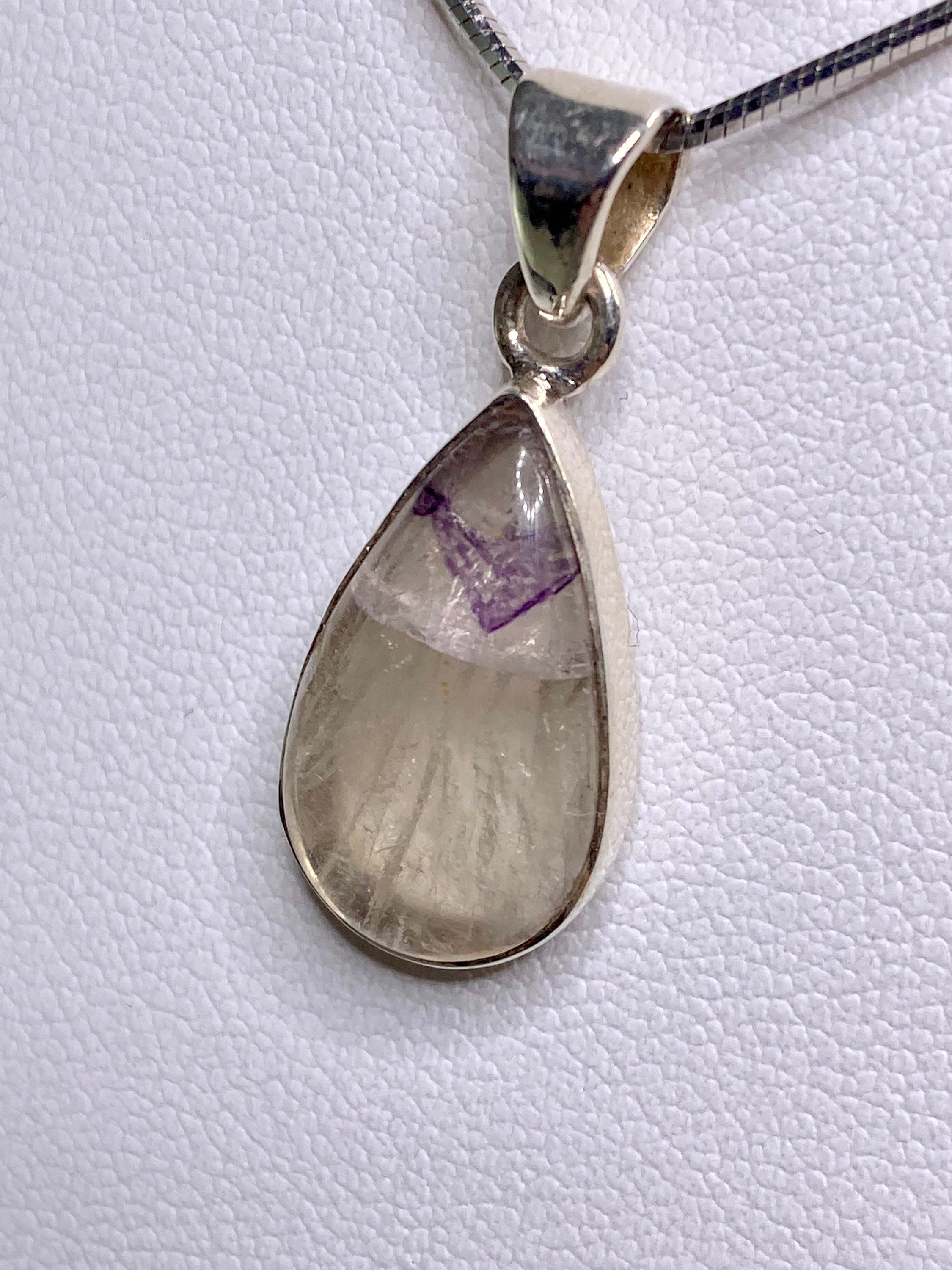 A Rare Blue John and Silver Pendant.