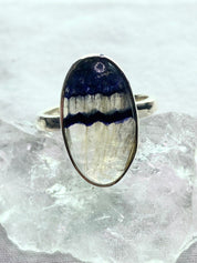 An Extremely Rare Blue John and Silver Ring