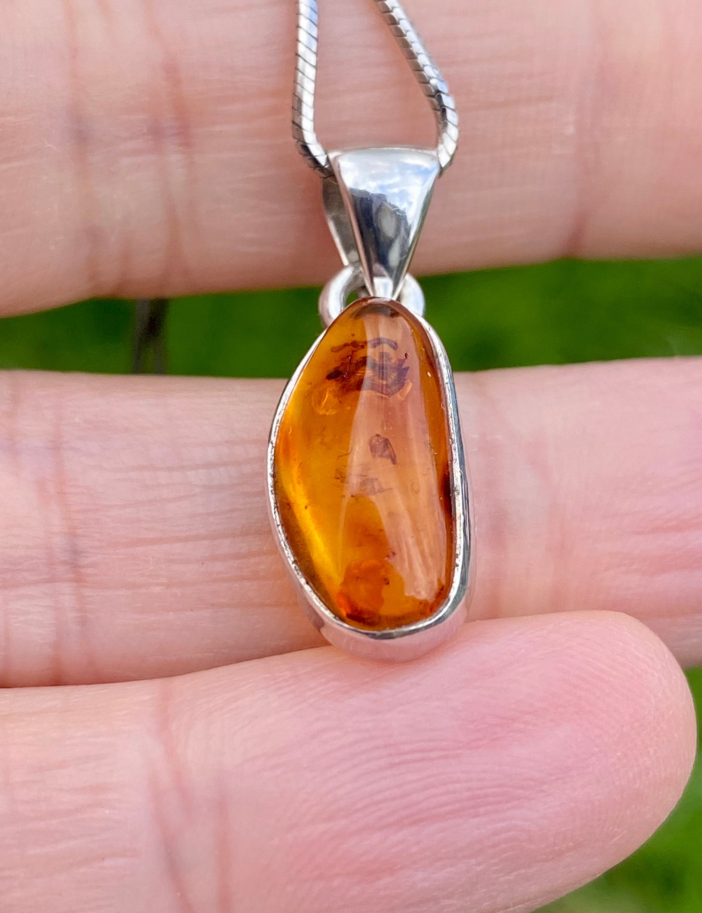 Baltic Amber Sterling Silver Pendant