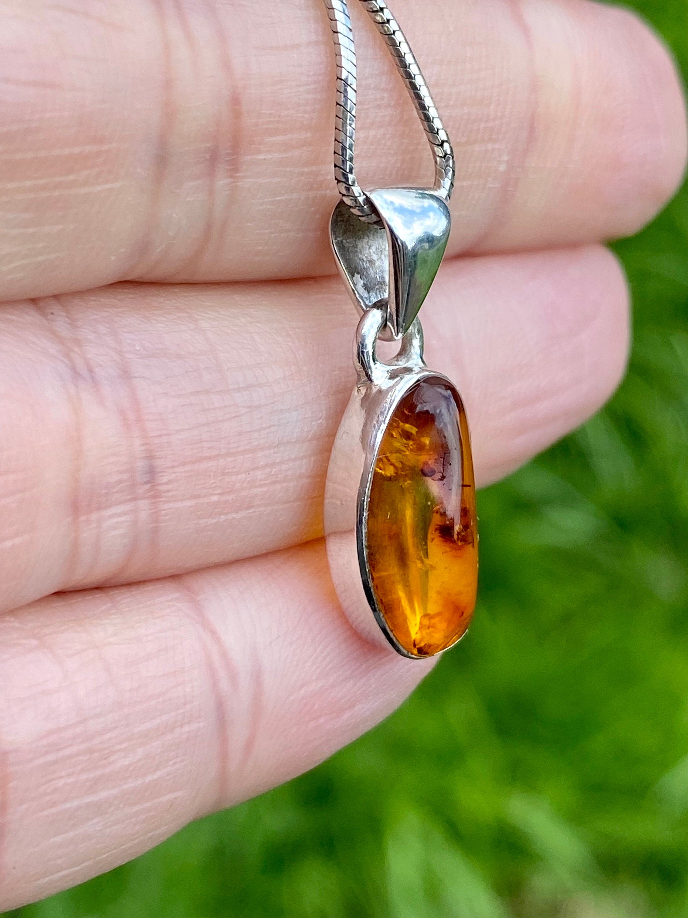 Baltic Amber Sterling Silver Pendant