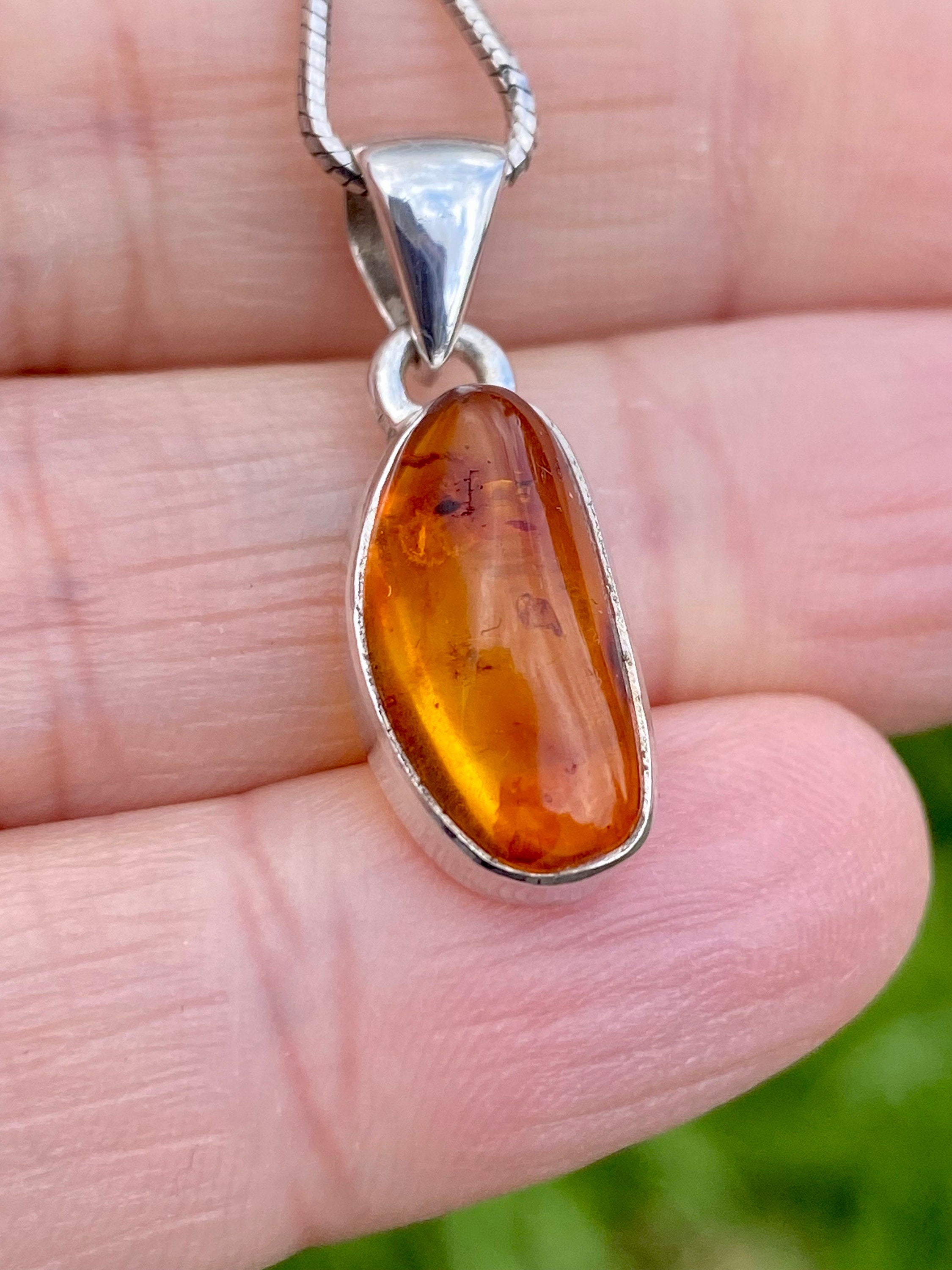 Baltic Amber Sterling Silver Pendant