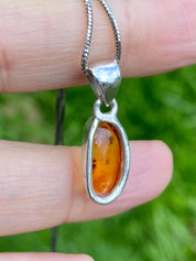 Baltic Amber Sterling Silver Pendant