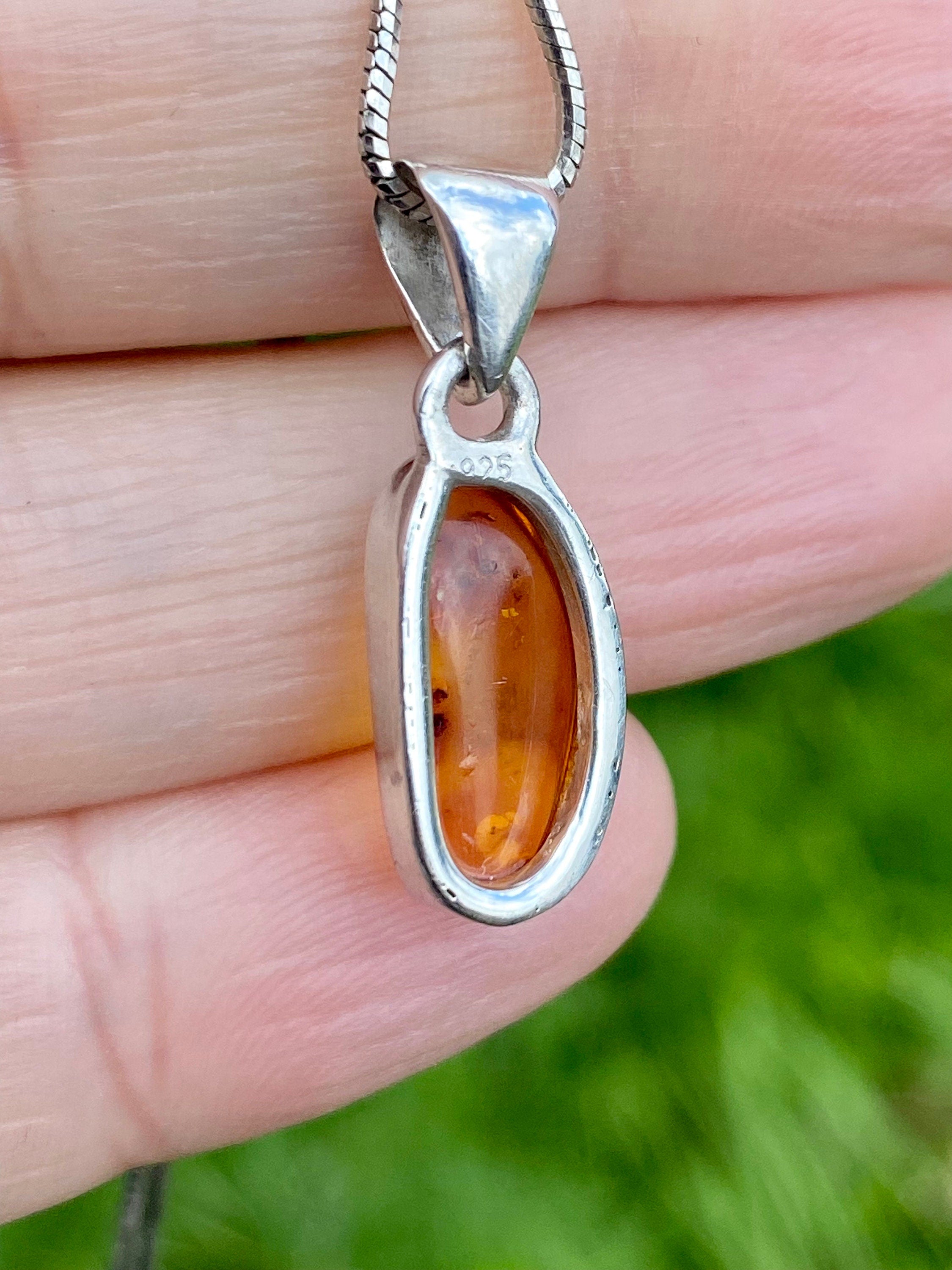 Baltic Amber Sterling Silver Pendant