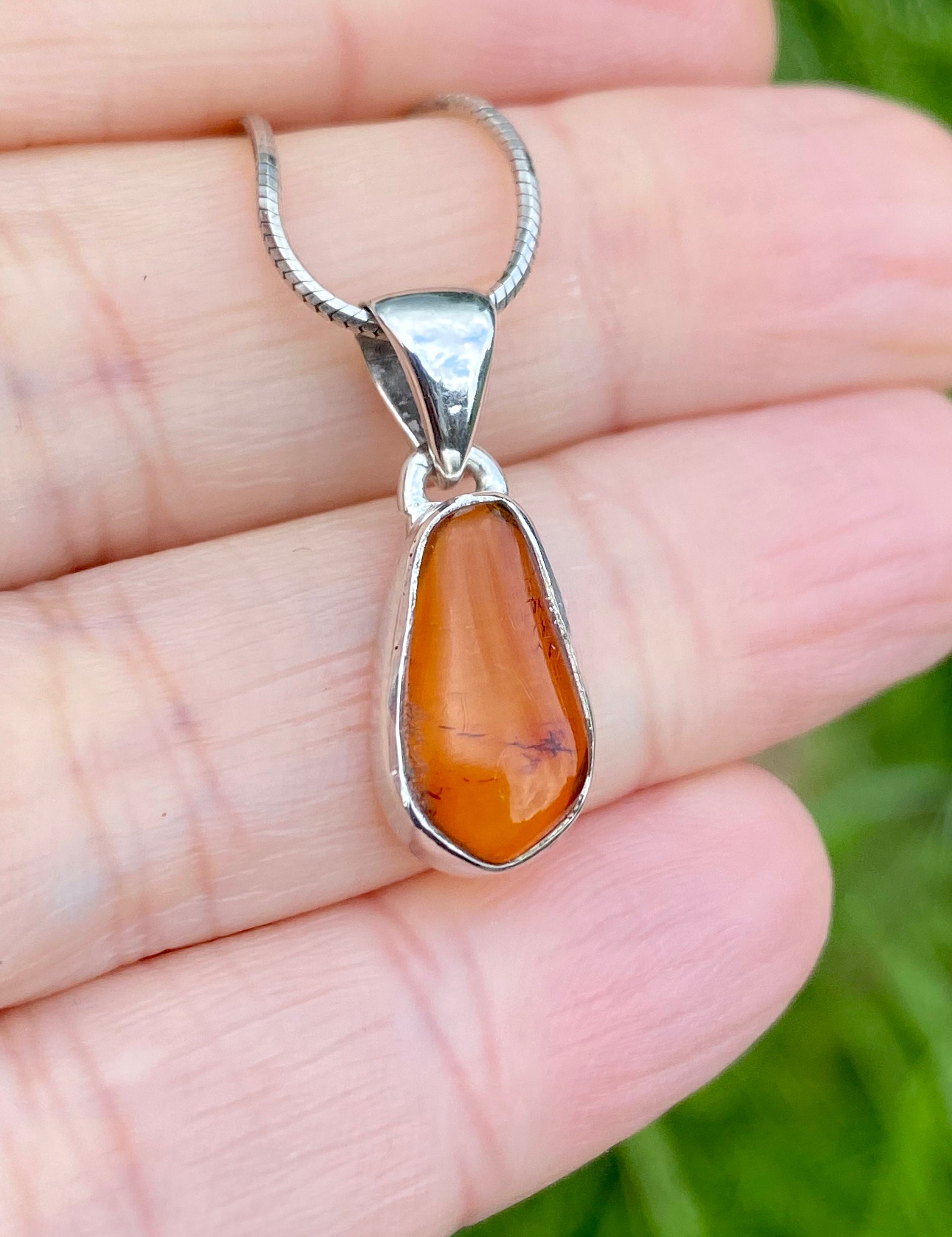 Baltic Amber Sterling Silver Pendant