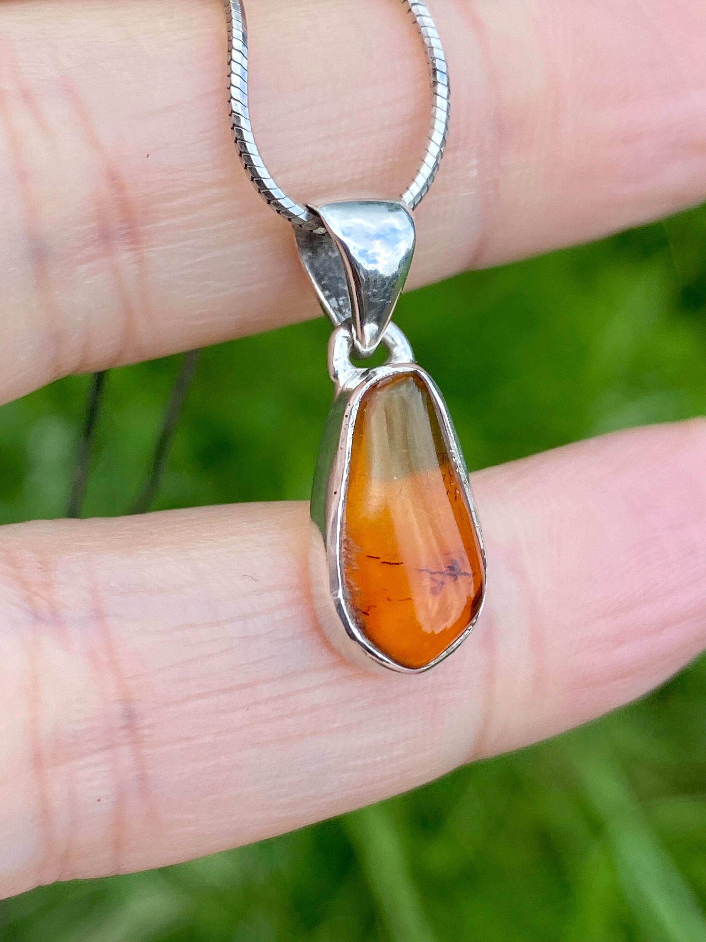 Baltic Amber Sterling Silver Pendant