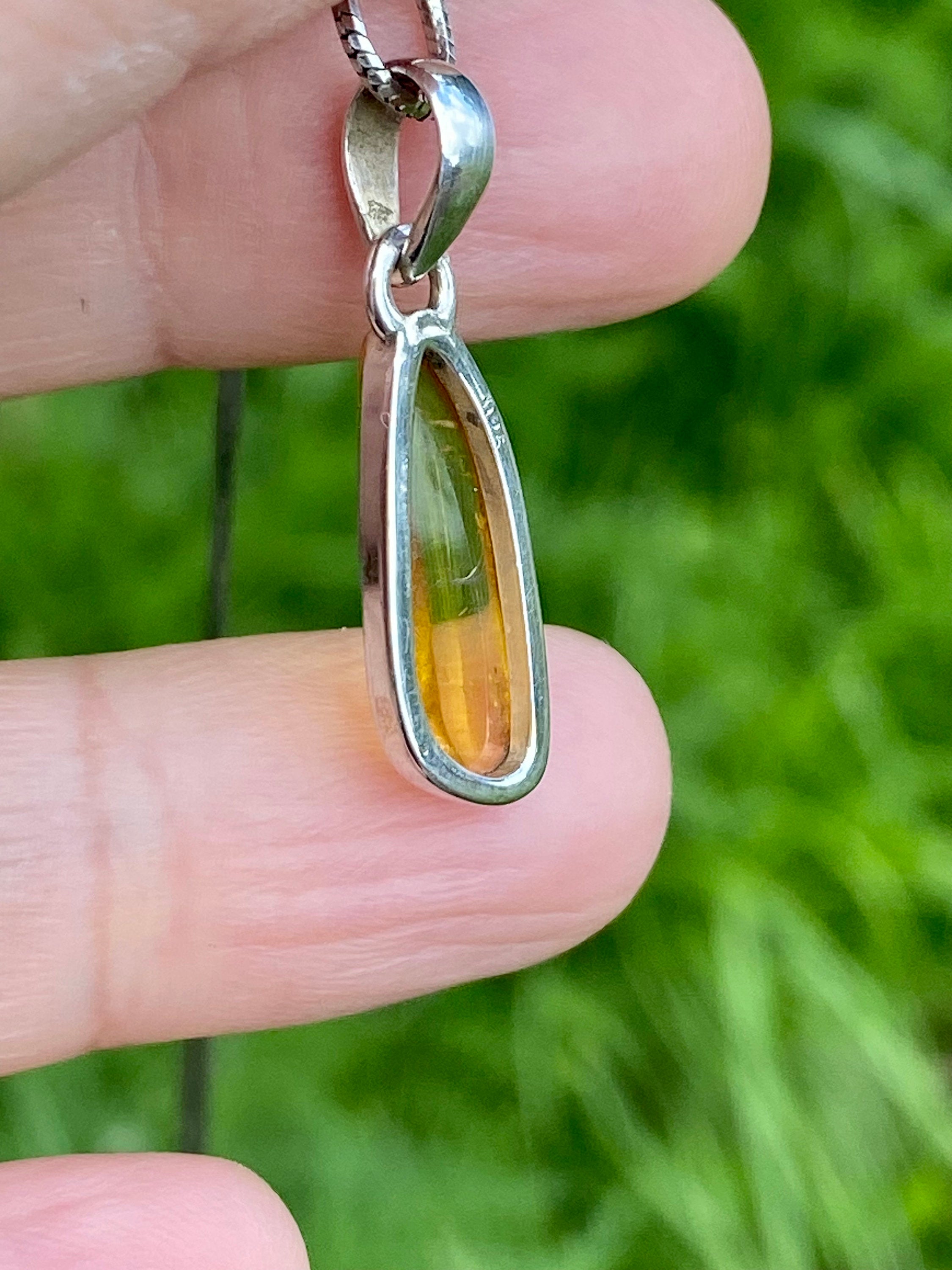 Baltic Amber Sterling Silver Pendant