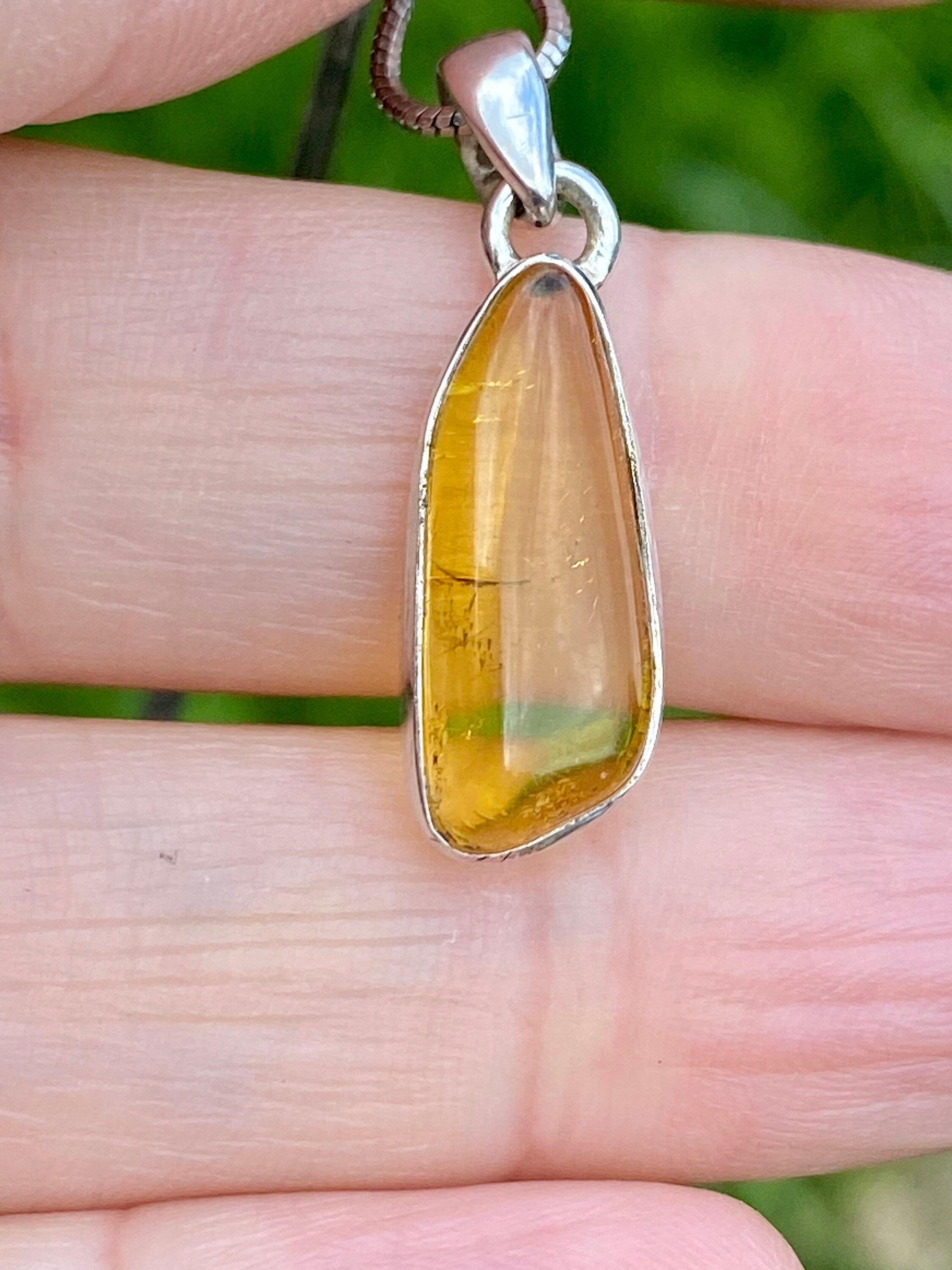 Baltic Amber Sterling Silver Pendant