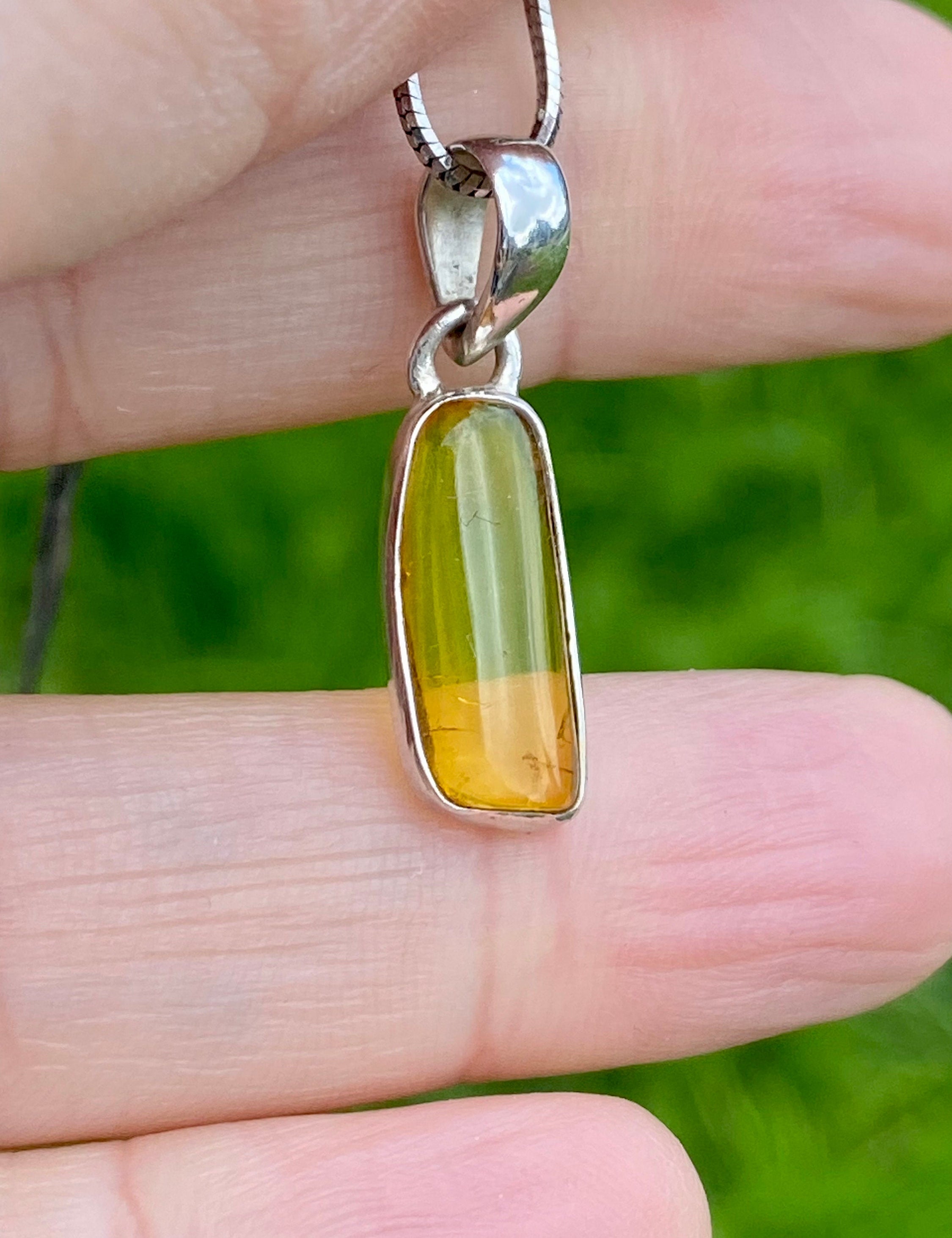 Baltic Amber Sterling Silver Pendant